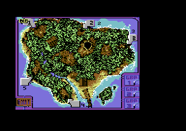 Narco Police (Commodore 64) screenshot: The mission map