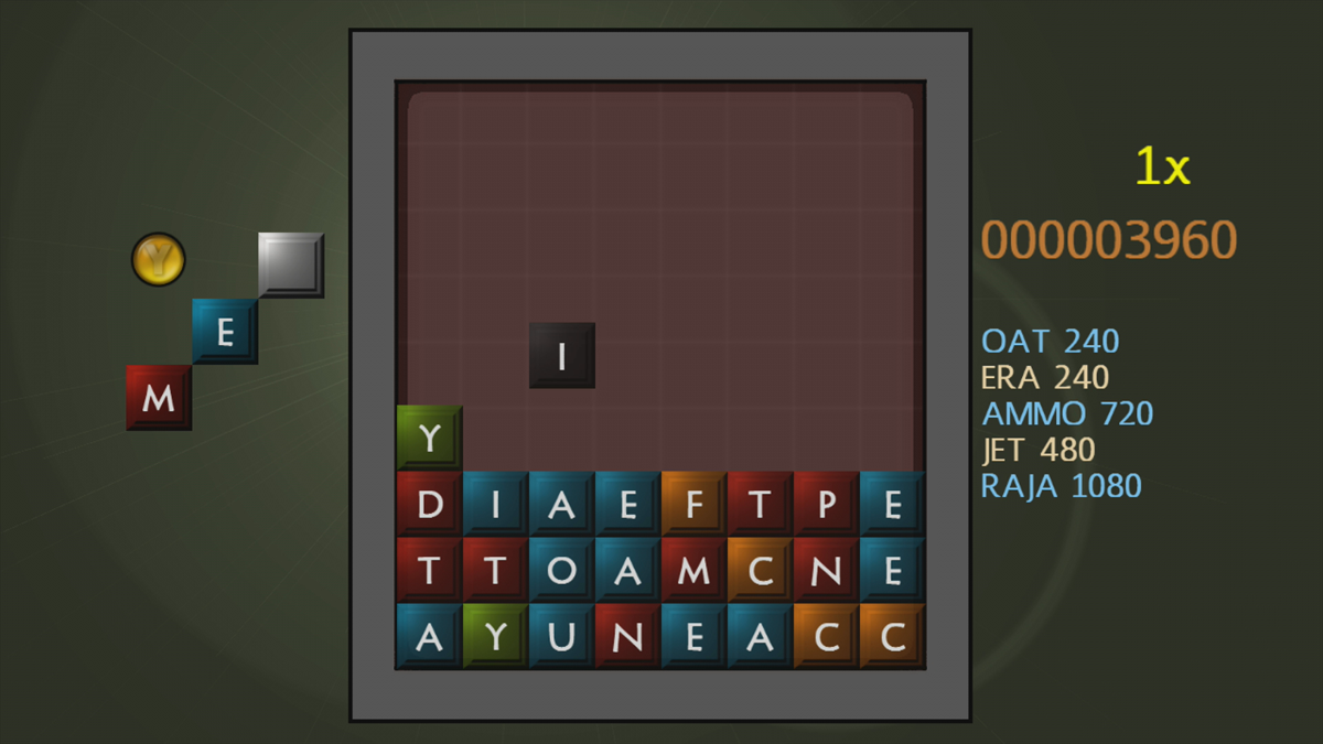 Word Attack Action (Xbox 360) screenshot: A ghost tile (Trial version)