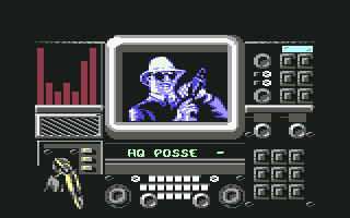 NARC (Commodore 64) screenshot: HQ Posse