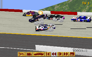 NASCAR Racing (DOS) screenshot: Replay
