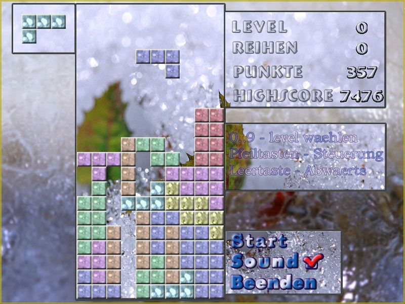Tetris: 21 Spiele (Windows) screenshot: Frozen Tetris