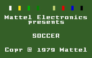 NASL Soccer (Intellivision) screenshot: Title screen
