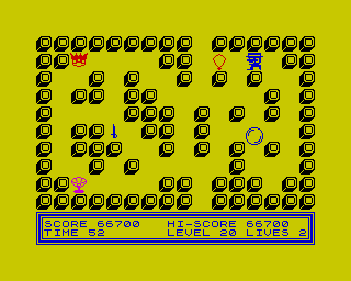 Bubble Trouble (ZX Spectrum) screenshot: Level 20.