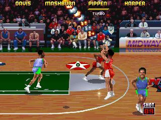 NBA Jam Tournament Edition (DOS) screenshot: Pippen from Outside