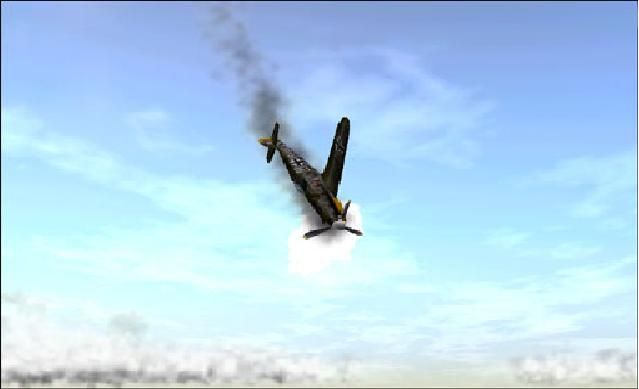 Nations: WWII Fighter Command (Windows) screenshot: A 109 on its last flight
