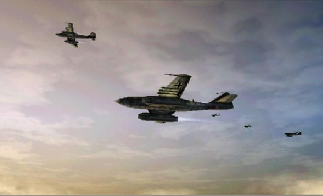 Nations: WWII Fighter Command (Windows) screenshot: Me 262's Nothing can stop em.