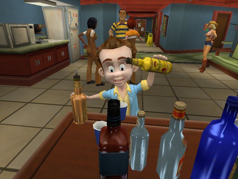 Leisure Suit Larry: Magna Cum Laude (Uncut and Uncensored!) (Windows) screenshot: Larry Making Drinks