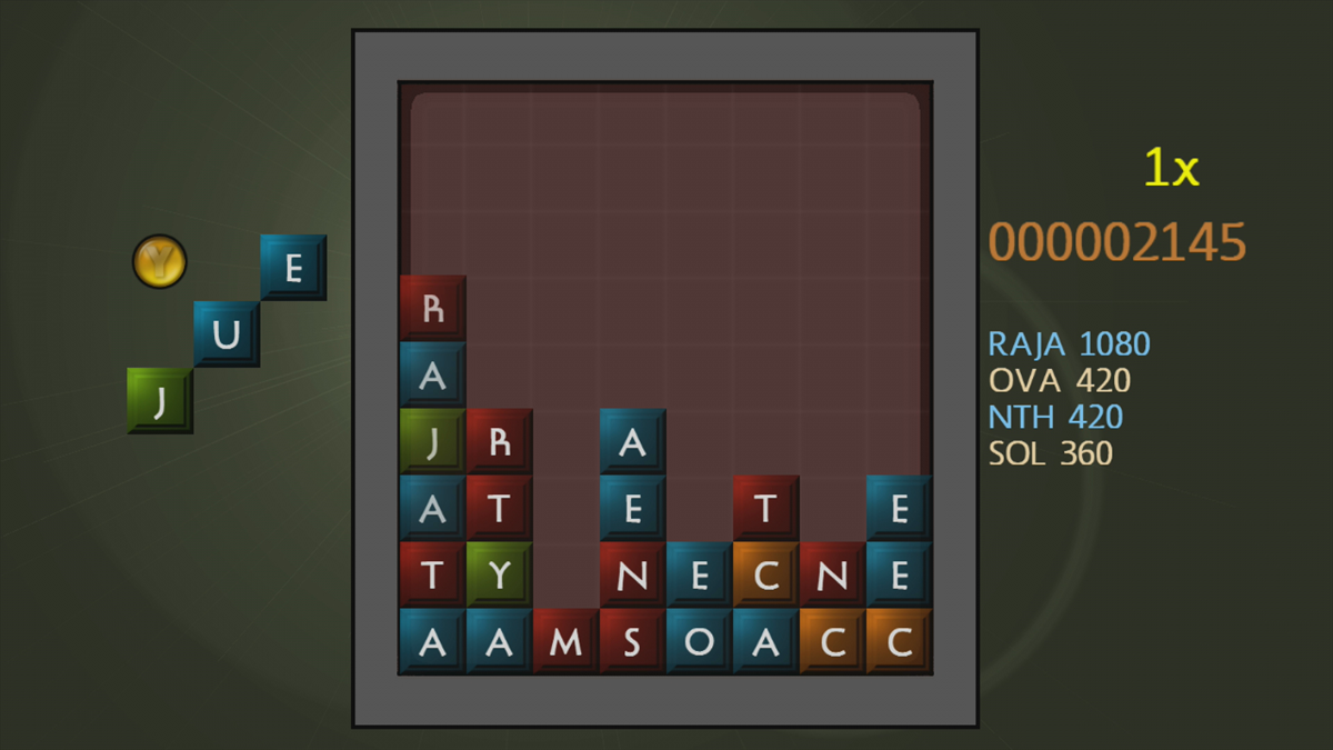 Word Attack Action (Xbox 360) screenshot: ...which finished a word for us (Trial version)