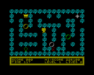 Bubble Trouble (ZX Spectrum) screenshot: Level 1 - Expert.