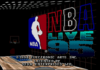 NBA Live 95 (Genesis) screenshot: Title screen
