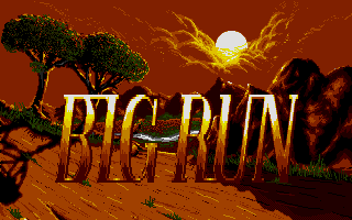 Big Run (Atari ST) screenshot: Title screen