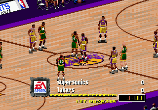 NBA Live 97 (Genesis) screenshot: LA Forum