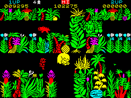 Sabre Wulf (ZX Spectrum) screenshot: Singing a lovely sleeping song to Hippo.