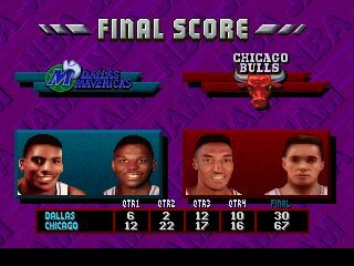 NBA Jam Tournament Edition (DOS) screenshot: Final Score