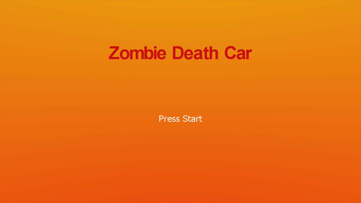 Zombie Death Car (Xbox 360) screenshot: Title screen (Trial version)