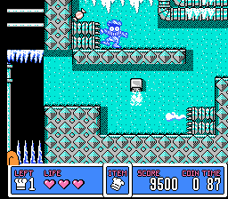 Panic Restaurant (NES) screenshot: Frozen