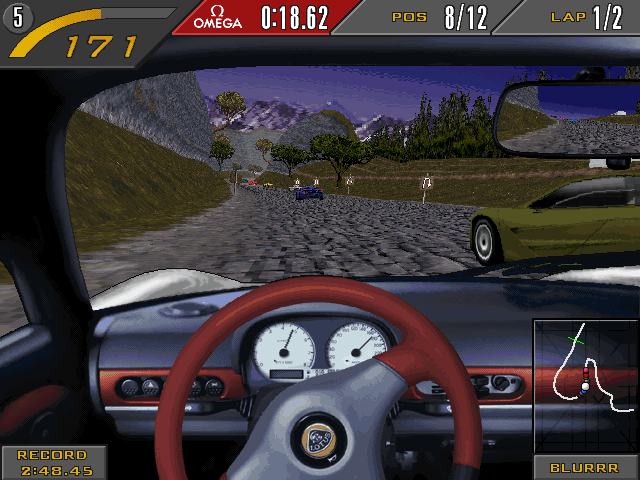 Need for Speed II (Windows) screenshot: Lotus, but this time GT1, not Espirit.