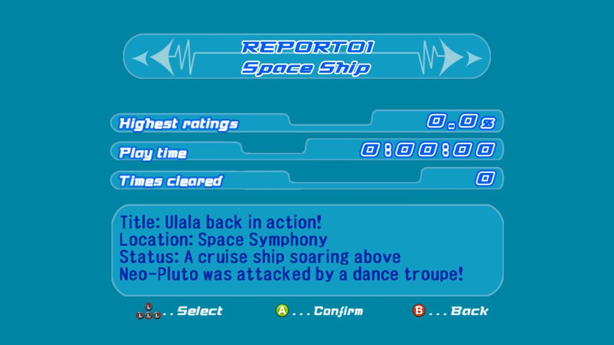 Space Channel 5: Part 2 (Windows) screenshot: Reporting before we even start off seems like a bit of a stretch.