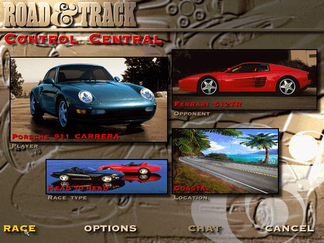 The Need for Speed: Special Edition (Windows) screenshot: Control Central