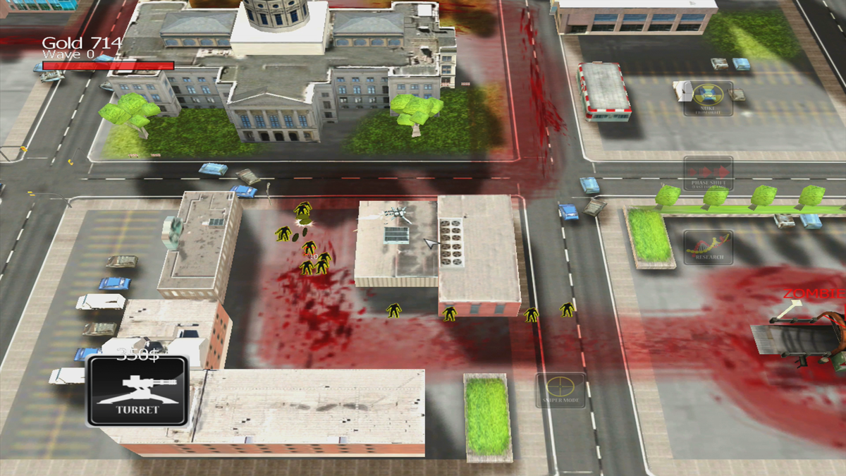 Zombie Crossing (Xbox 360) screenshot: The zombies are approaching (Trial version)