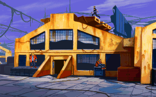 NeoHunter (DOS) screenshot: The Diablo Warehouse