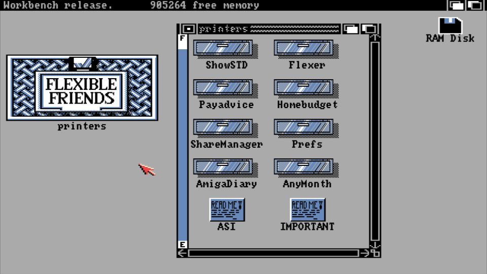 Amiga Classics (Windows) screenshot: This shows one of the TOOLS files opened using the WinUAE emulator