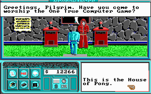 Neuromancer (DOS) screenshot: The House of Pong