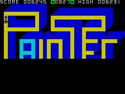 3D Painter (ZX Spectrum) screenshot: Maze 4 - Close Encounter of the third kind.