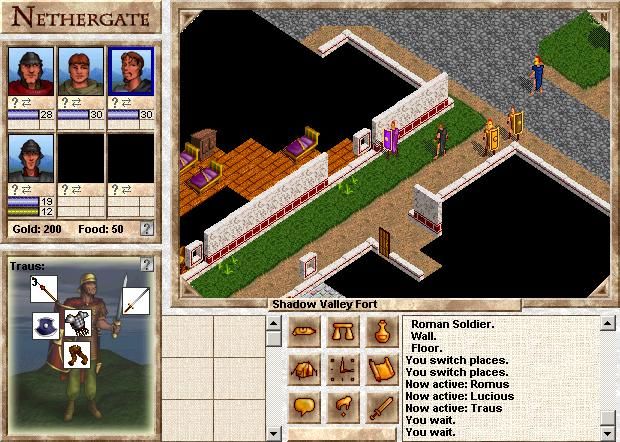 Nethergate (Windows) screenshot: Or play the Romans, and use your superior skills and weaponry to defeat the barbarian rebels who claim this land is theirs.