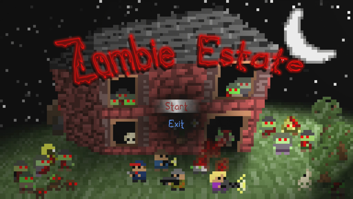 Zombie Estate (Xbox 360) screenshot: Title screen (Trial version)