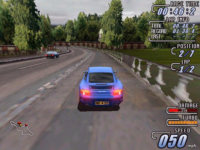 London Racer (Windows) screenshot: im driving on the wrong side of the road