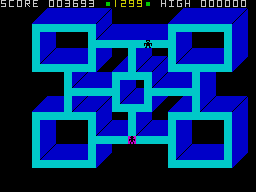 3D Painter (ZX Spectrum) screenshot: Maze 3 - Beginning.