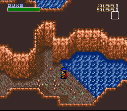 Neugier: Umi to Kaze no Kōdō (SNES) screenshot: Underground cave