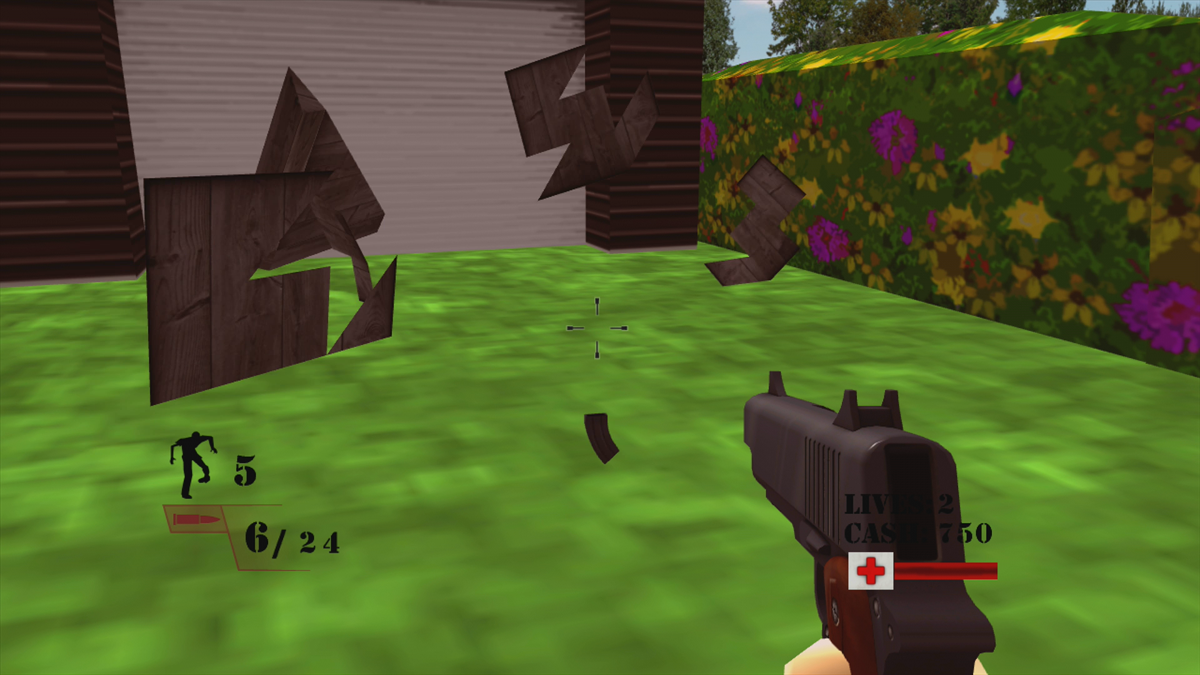 Zombie Defense Squad (Xbox 360) screenshot: We just found some pistol ammo (Trial version)