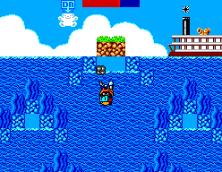 The New Zealand Story (SEGA Master System) screenshot: Dead in the water