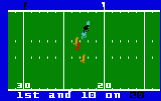 NFL Football (Intellivision) screenshot: Taking the field