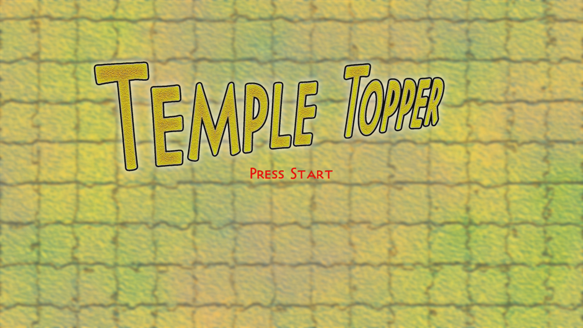 Temple Topper (Xbox 360) screenshot: Title screen (Trial version)