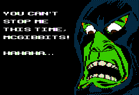Infiltrator II (Apple II) screenshot: The Mad Leader.