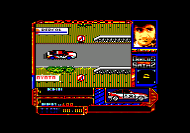 Carlos Sainz (Amstrad CPC) screenshot: Here we go
