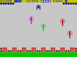 Balloon Hopper (ZX Spectrum) screenshot: Level 2 - (Your Computer).