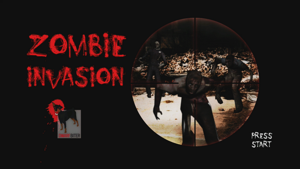 Zombie Invasion (Xbox 360) screenshot: Title screen (Trial version)