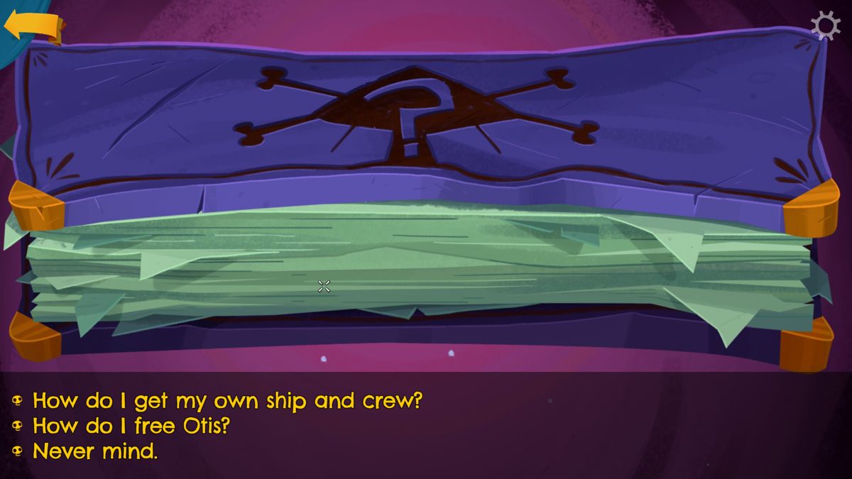 Return to Monkey Island (Windows) screenshot: The in-game hint book to consult when you are stuck.