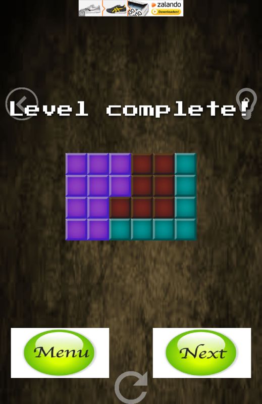 Join The Brick AA (Android) screenshot: Level complete
