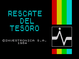 Balloon Hopper (ZX Spectrum) screenshot: Loading Screen - modified version Investronica S.A. "Rescate del Tesoro" (Investronica S.A.).