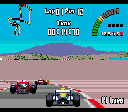 Nigel Mansell's World Championship Racing (Genesis) screenshot: This is your chance!