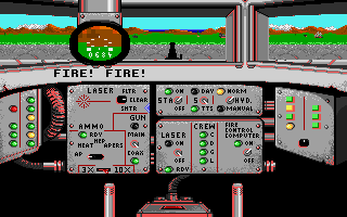 Steel Thunder (DOS) screenshot: Fire !