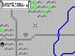 J.R.R. Tolkien's War in Middle Earth (ZX Spectrum) screenshot: You can scroll around in a much closer view.