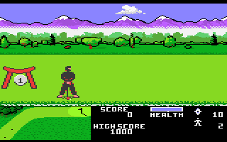 Ninja Golf (Atari 7800) screenshot: Teeing off...
