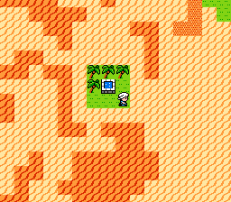 Niji no Silkroad (NES) screenshot: Oasis in the desert