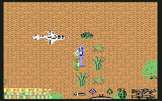 Rambo: First Blood Part II (Commodore 64) screenshot: Air battle.
